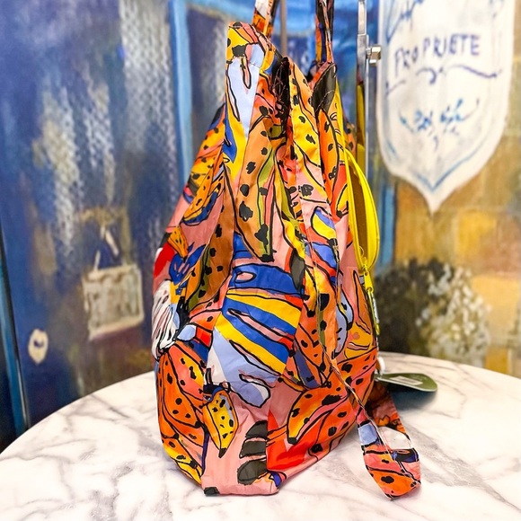 Farm Rio Banana Fruit Print Coin Pouch Tote Bag Multicolor OS NWT - Picture 6 of 9